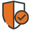 Shield with a checkmark, symbolizing protection, verified coverage, insurance benefits, or secure financial protection.